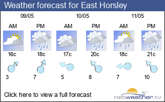 Weather forecast for East Horsley